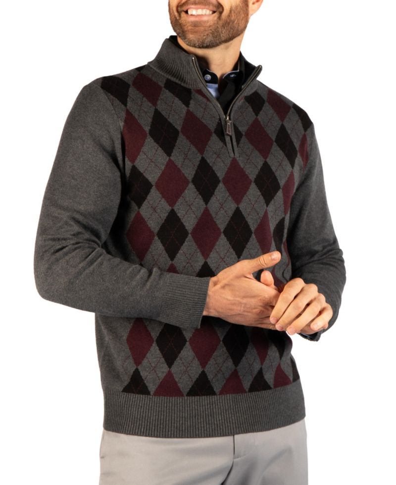Men's Argyle Quarter Zip