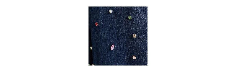 Women's Hotfix Embellished Wide Leg Jean