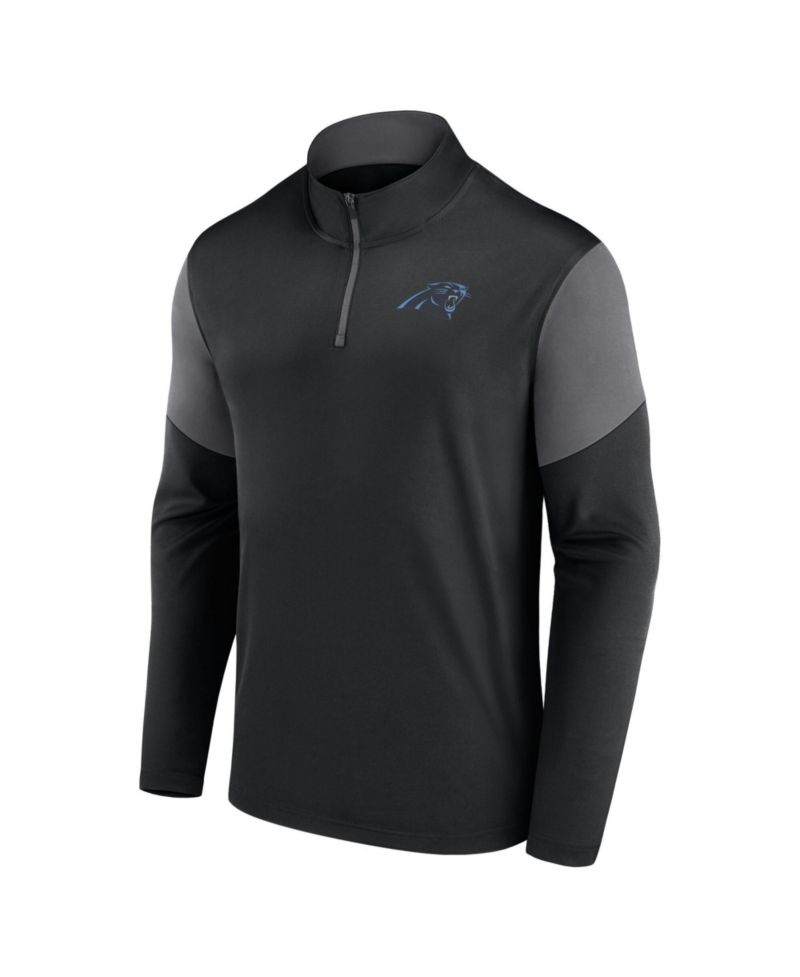 Men's Black Carolina Panthers Primary Quarter-Zip Pullover