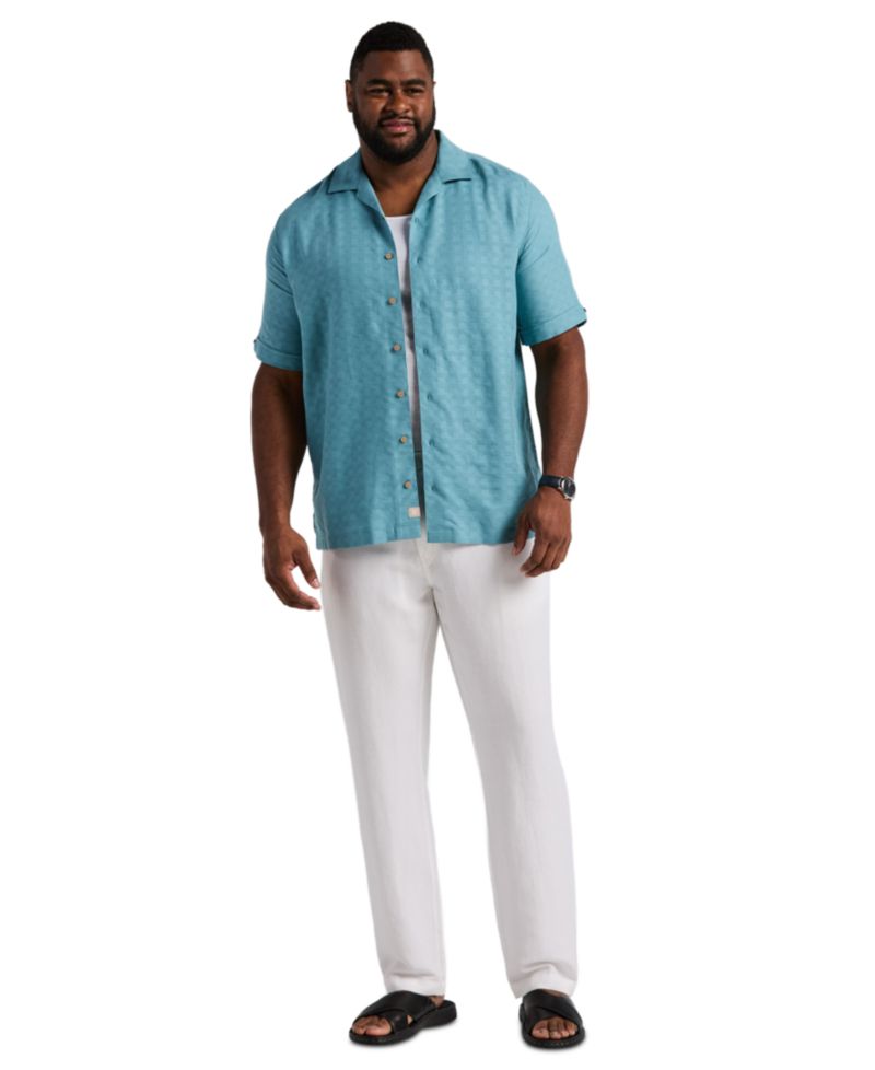 Men's Big & Tall Geometric Dobby Print Shirt