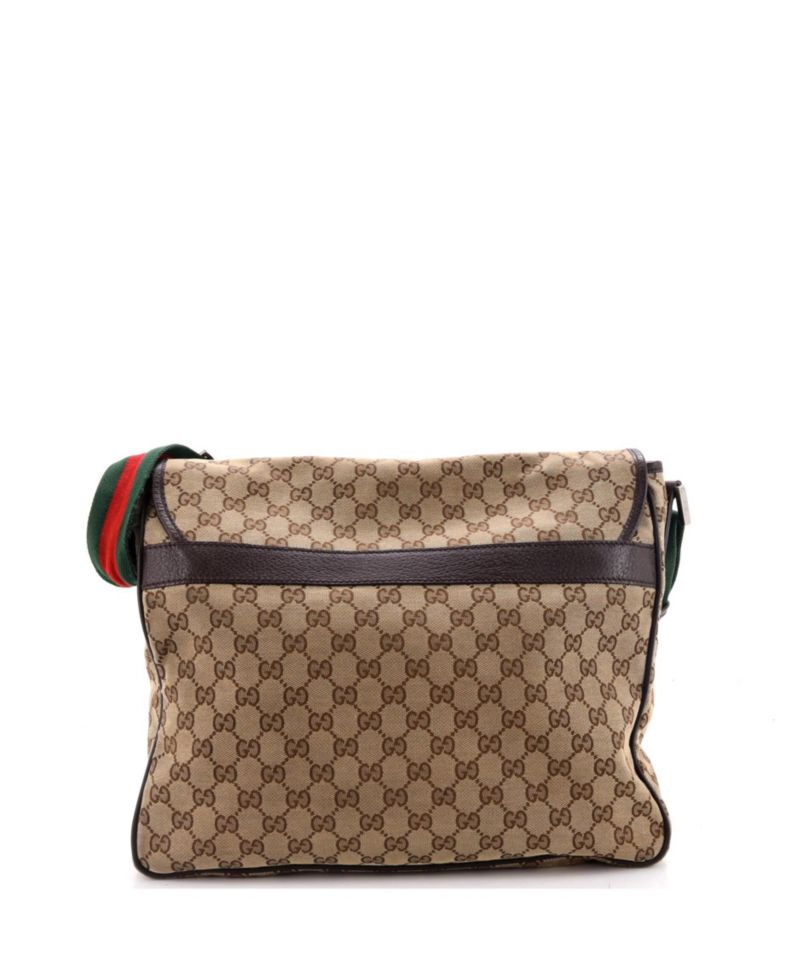 Medium Web Strap Flap Messenger GG Canvas