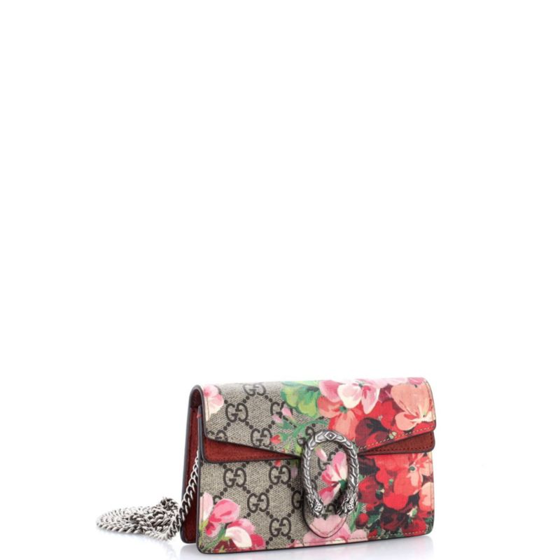 Super Mini Dionysus Bag Blooms Print GG Coated Canvas