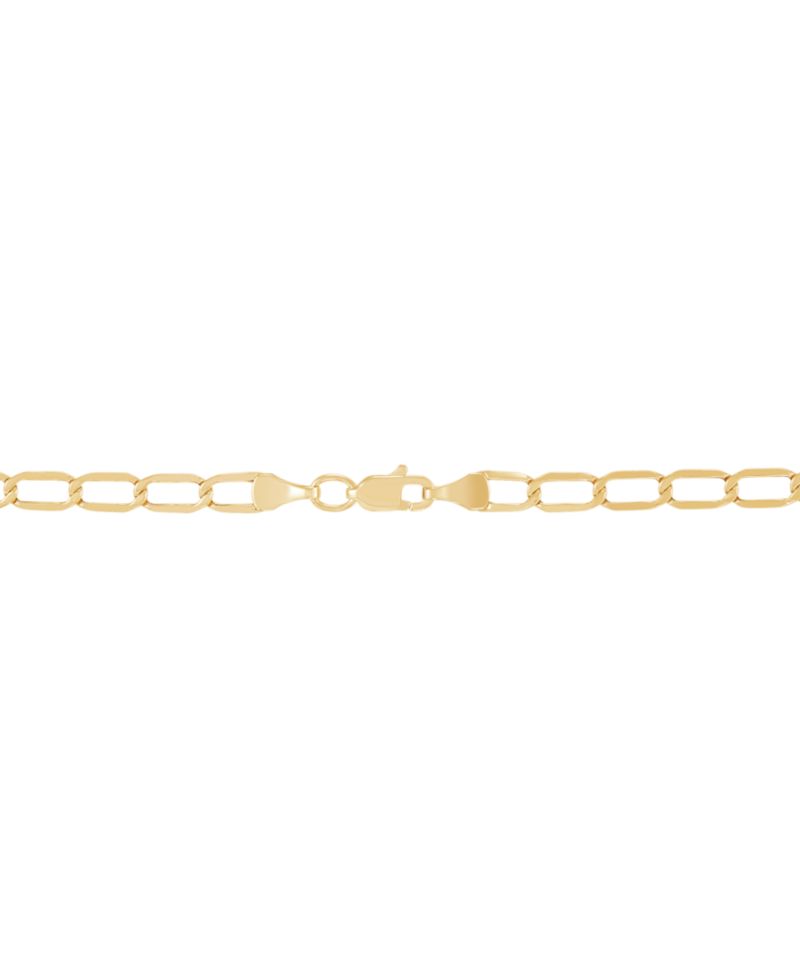 Macy's Hollow Curb Chain Necklace in 10k Yellow Gold