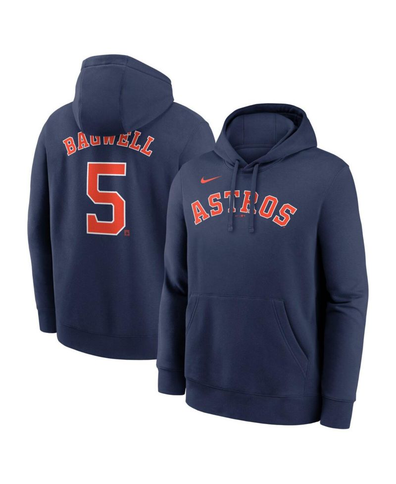 Men's Jeff Bagwell Navy Houston Astros Retired Player Name & Number Club Pullover Hoodie