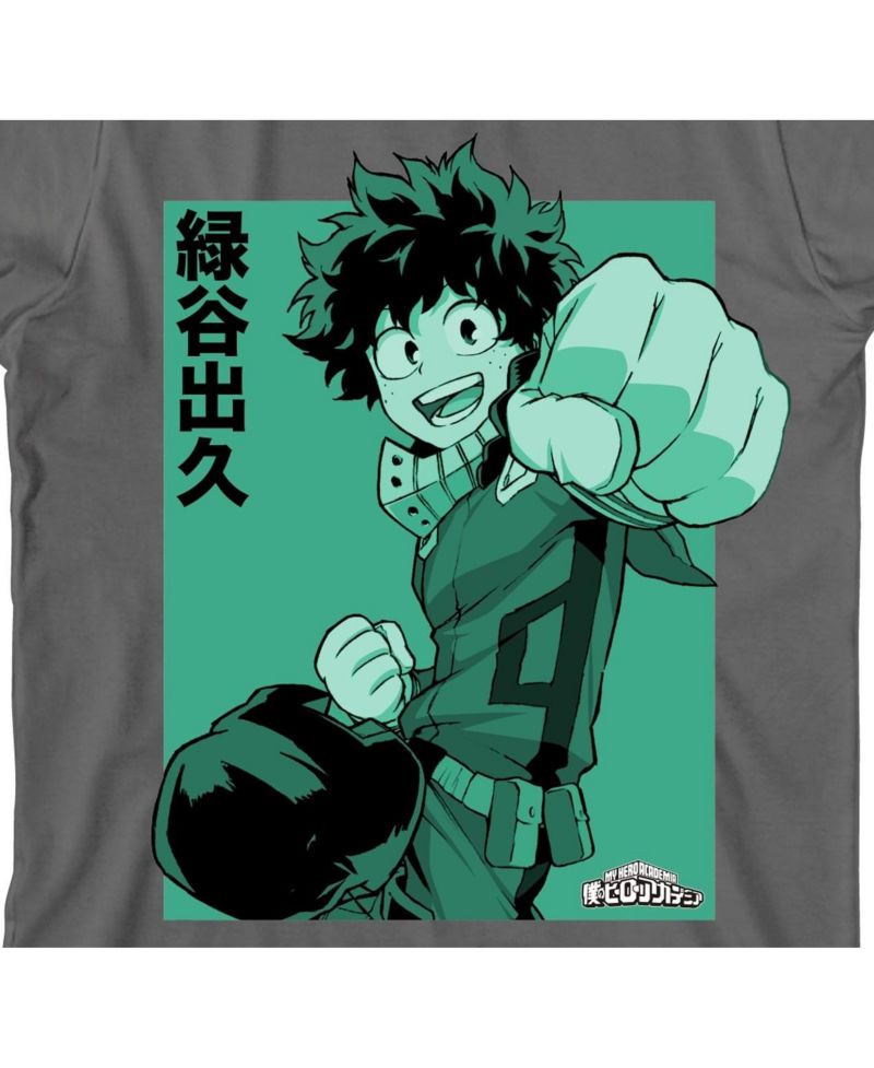 Deku Punch Boy's Charcoal T-shirt-Large
