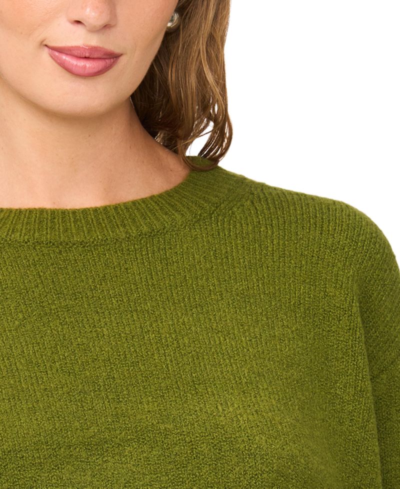 Women's 3/4-Sleeve Crewneck Pullover Sweater
