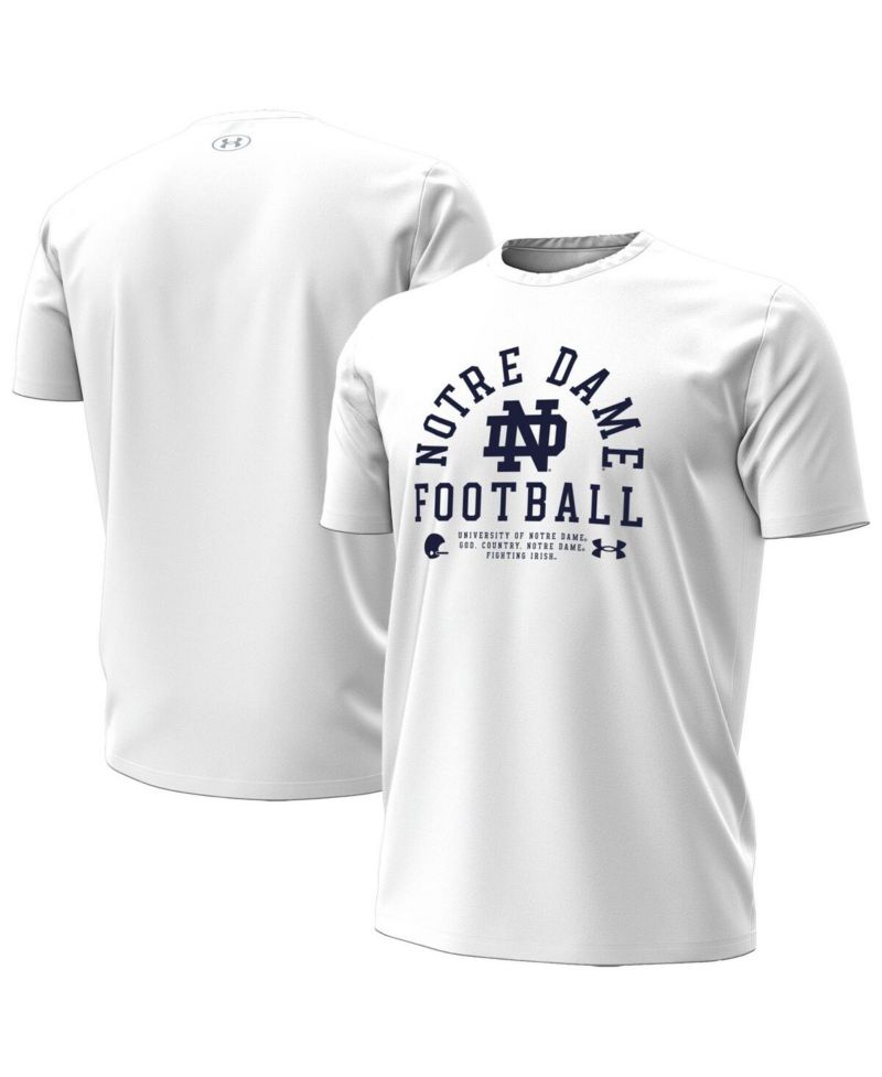 Men's White Notre Dame Fighting Irish 2025 Sideline Football Performance T-Shirt
