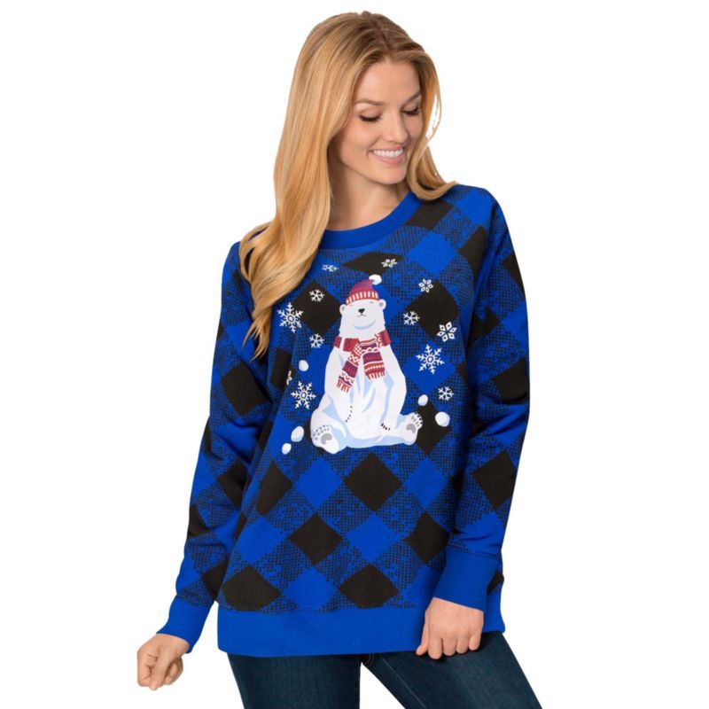 Plus Size Fleece Holiday Sweatshirt