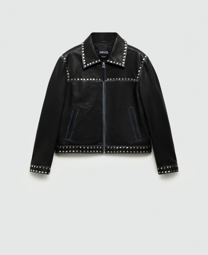 Women's Studded Leather Jacket