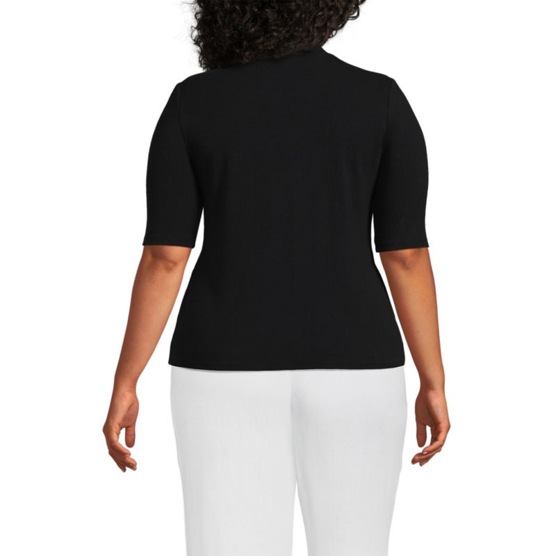 Plus Size Wide Rib Mock Turtleneck