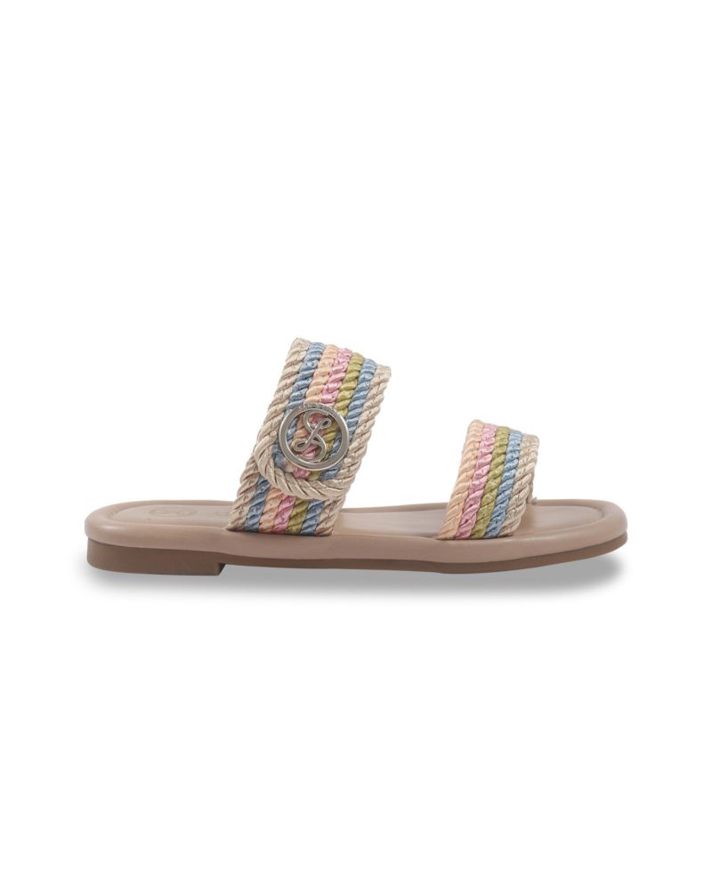 Little and Big Girls Belle Cord Slide Sandals