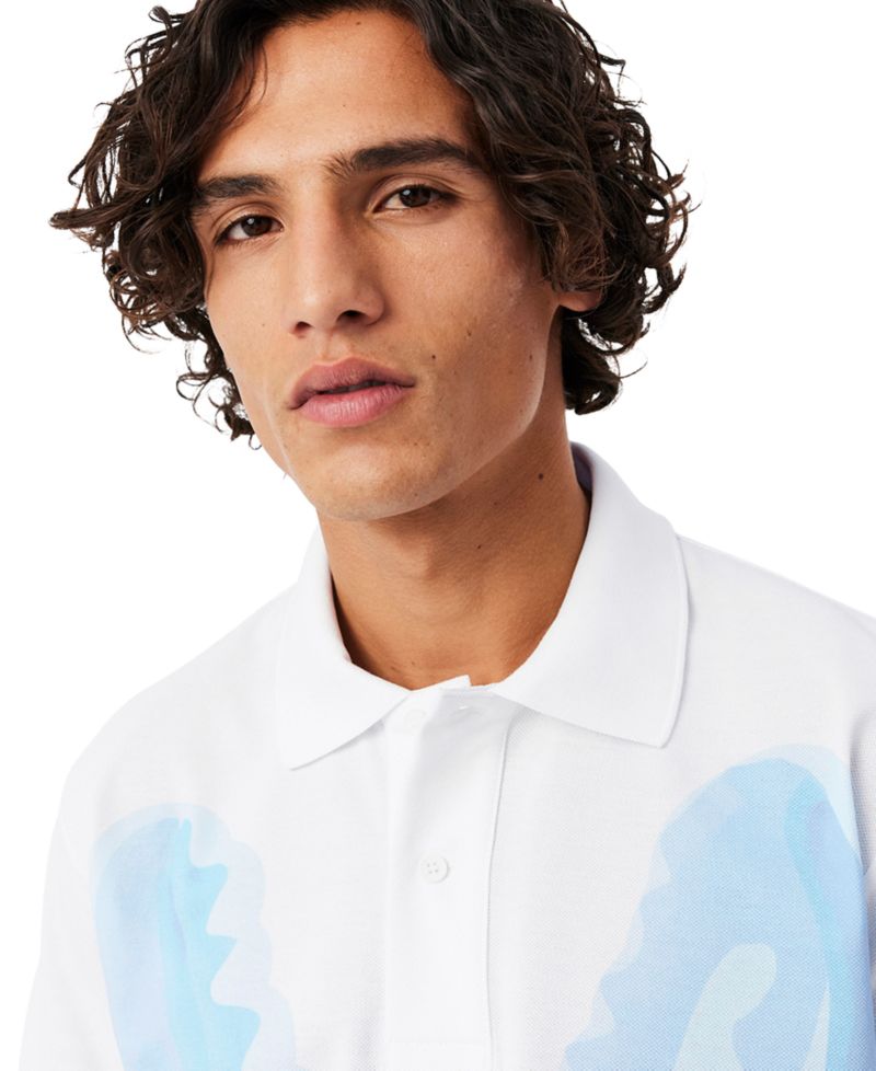 Men's Cotton Classic-Fit Printed Pique Polo Shirt