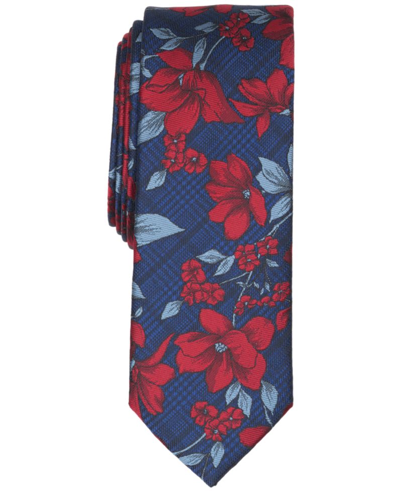 Men's Norris Floral Pattern Skinny Tie