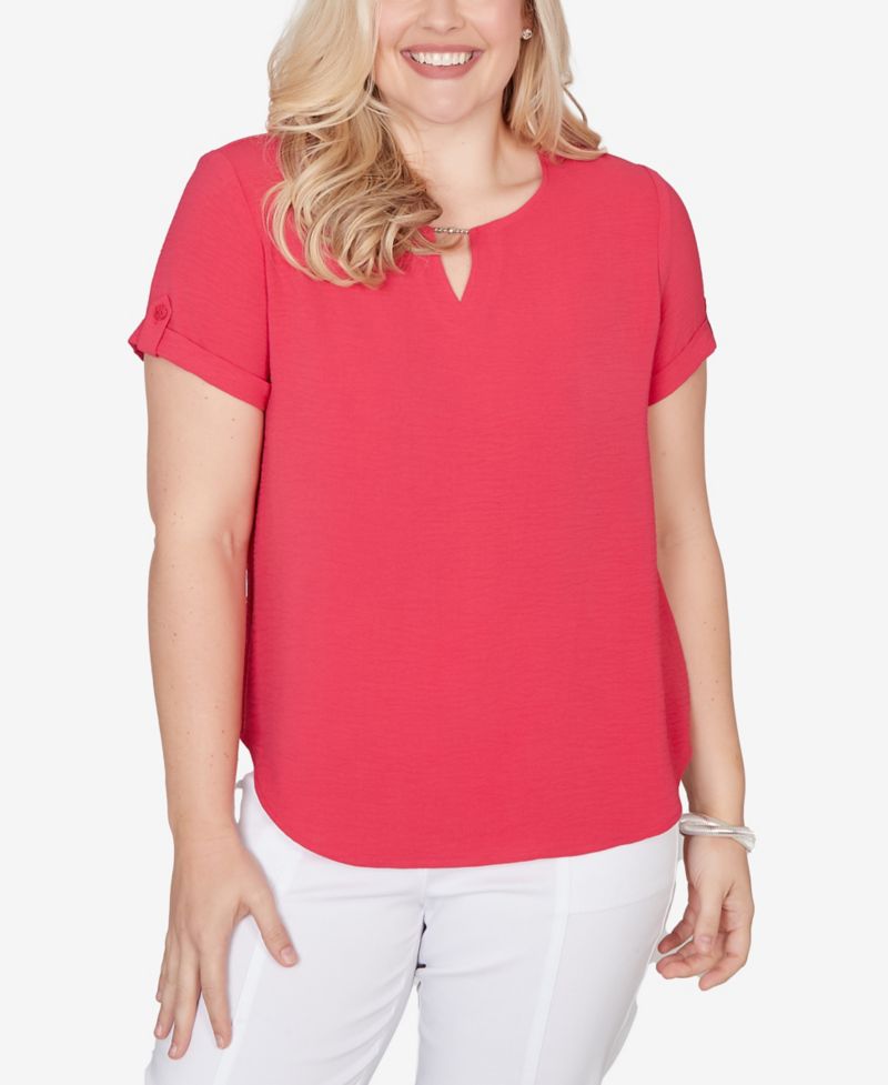 Women's The Royal Treatment Solid Rolled Short-Sleeve T-Shirt