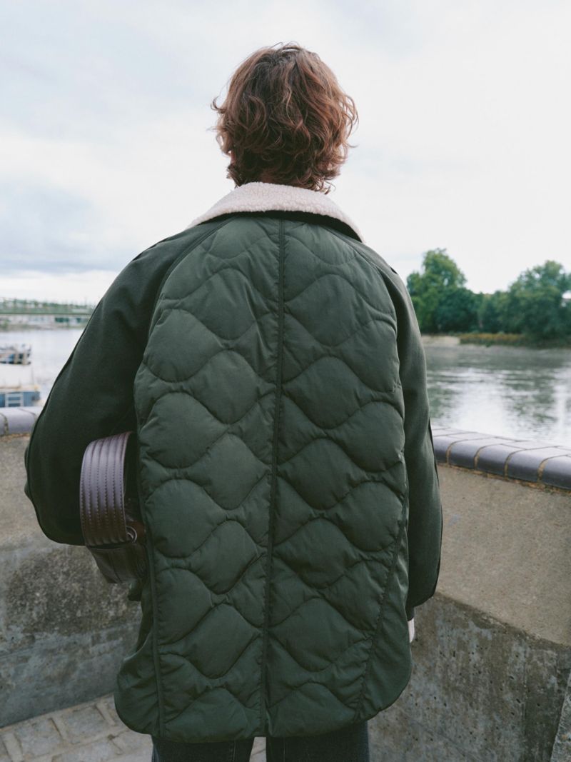 Women's Teddy Collar Quilted Bomber Jackets