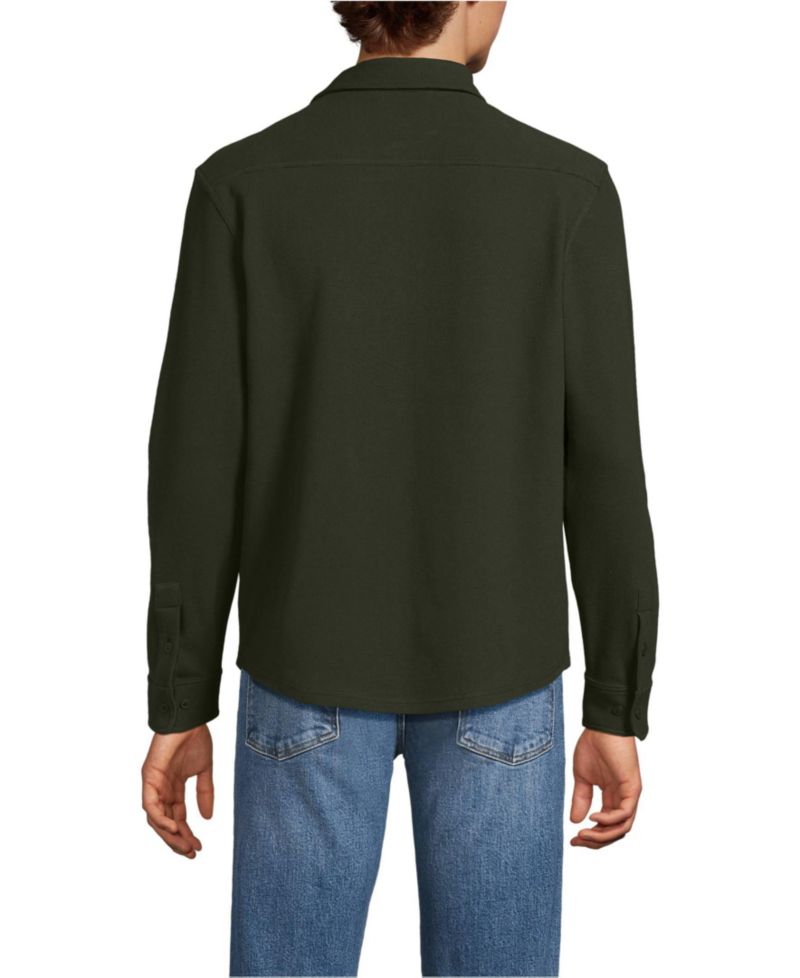 Men's Long Sleeve Knit Workwear Waffle Shirt