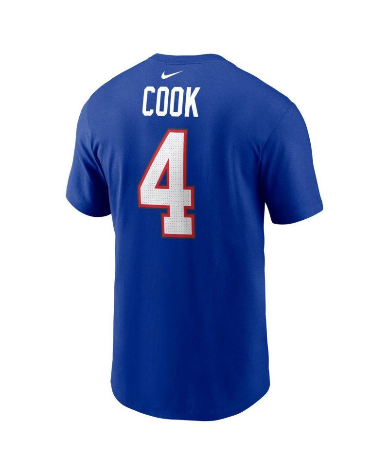 Men's James Cook Royal Buffalo Bills Name & Number T-Shirt