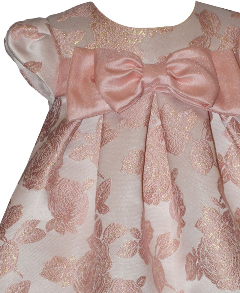 Baby Girls' Trapeze with Bow Short-Sleeve Dress