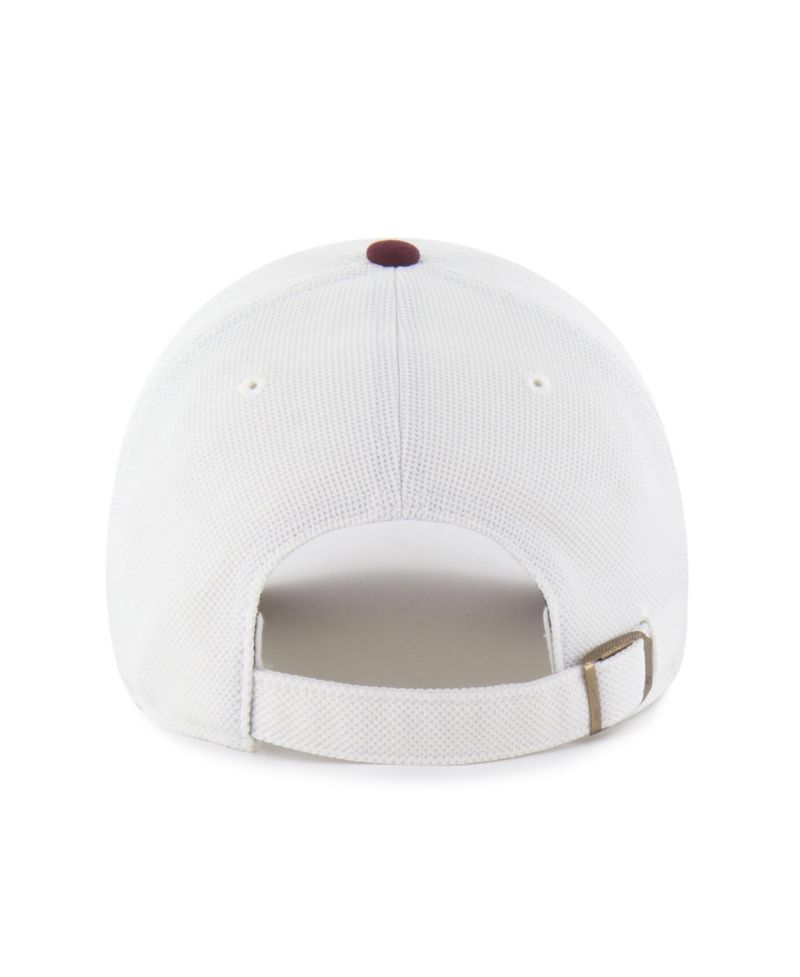 Men's and Women's '47 White/Maroon Virginia Tech Hokies Pique Patch Clean Up Adjustable Hat