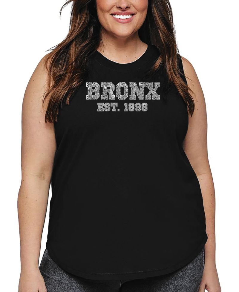 Plus Size Popular Neighborhoods in Bronx Word Art Tank Top