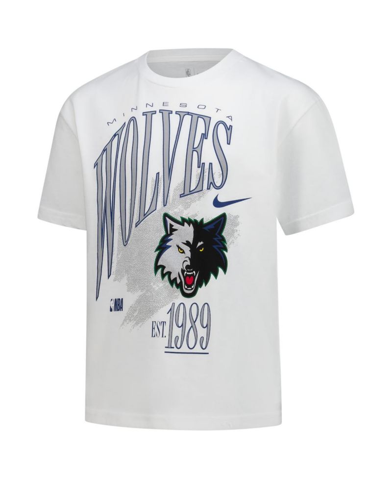 Big Boys and Girls White Minnesota Timberwolves Hardwood Classics Champs Max90 T-Shirt