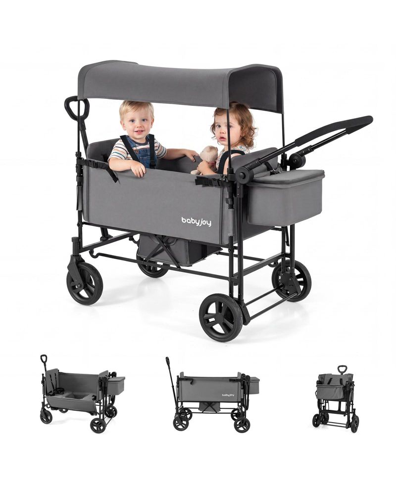 Baby 2 in 1 Baby Stroller Folding High Landscape Pushchair with Bassinet Mode