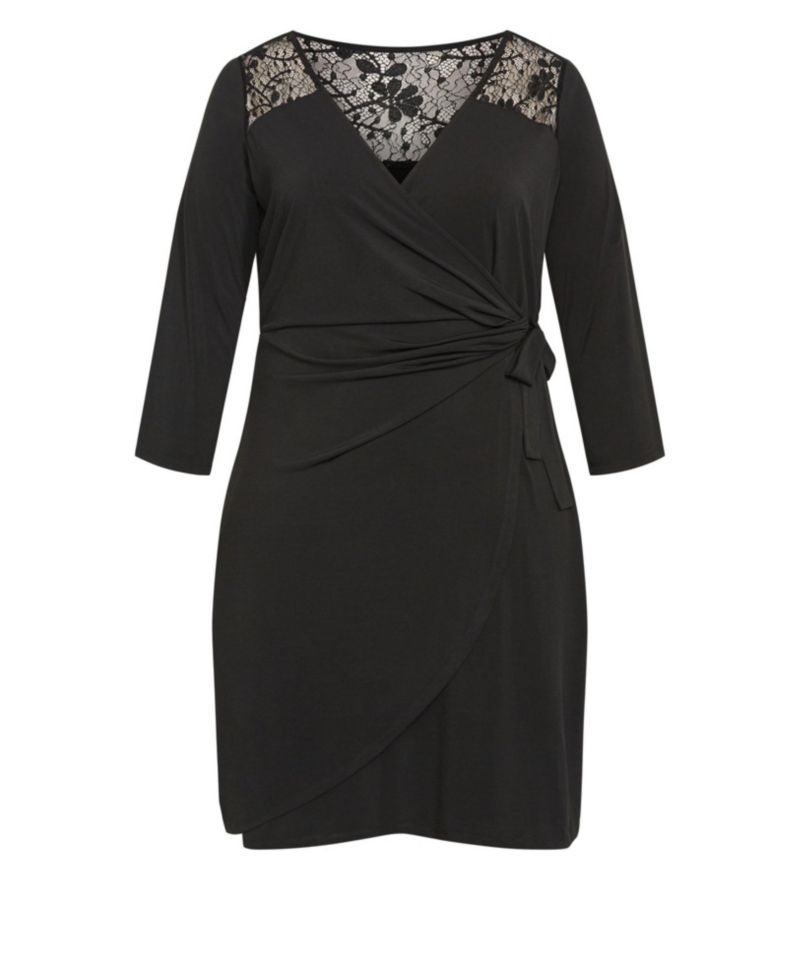 Women's Plus Size Deanna Wrap Lace Dress