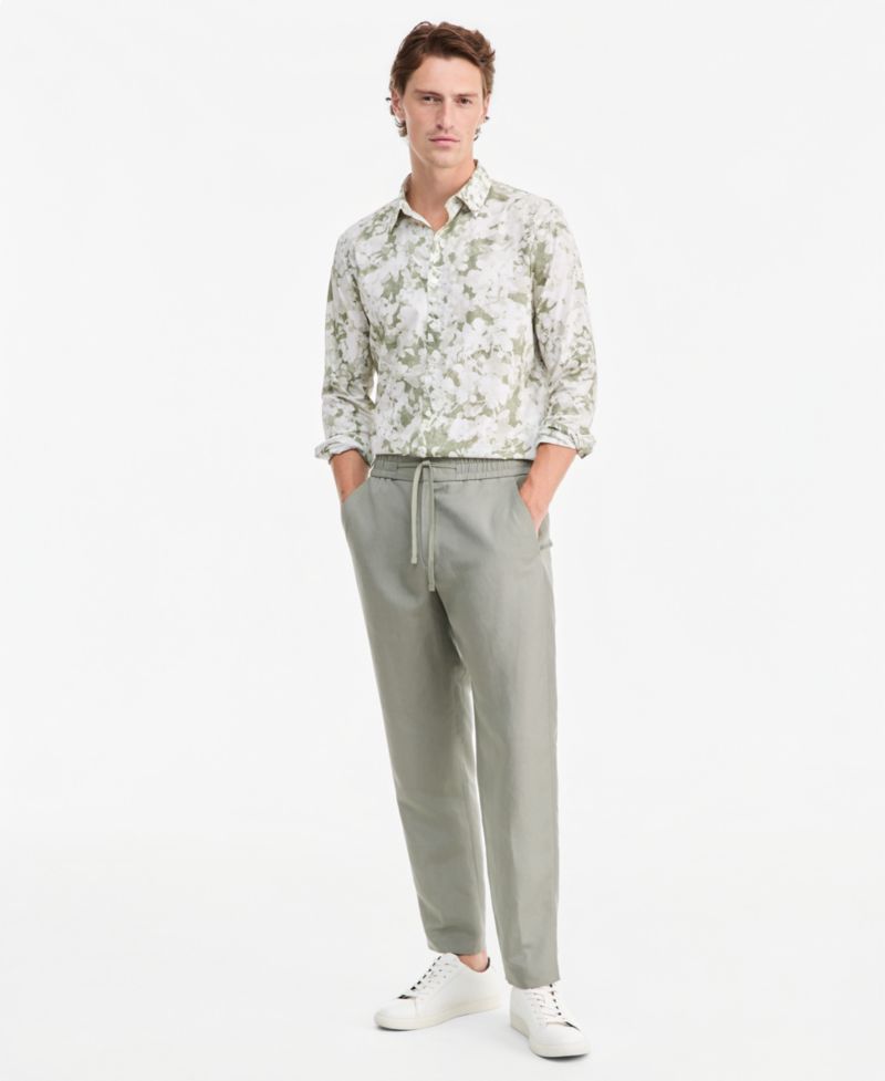 Men's Lightweight Linen Drawstring Pants