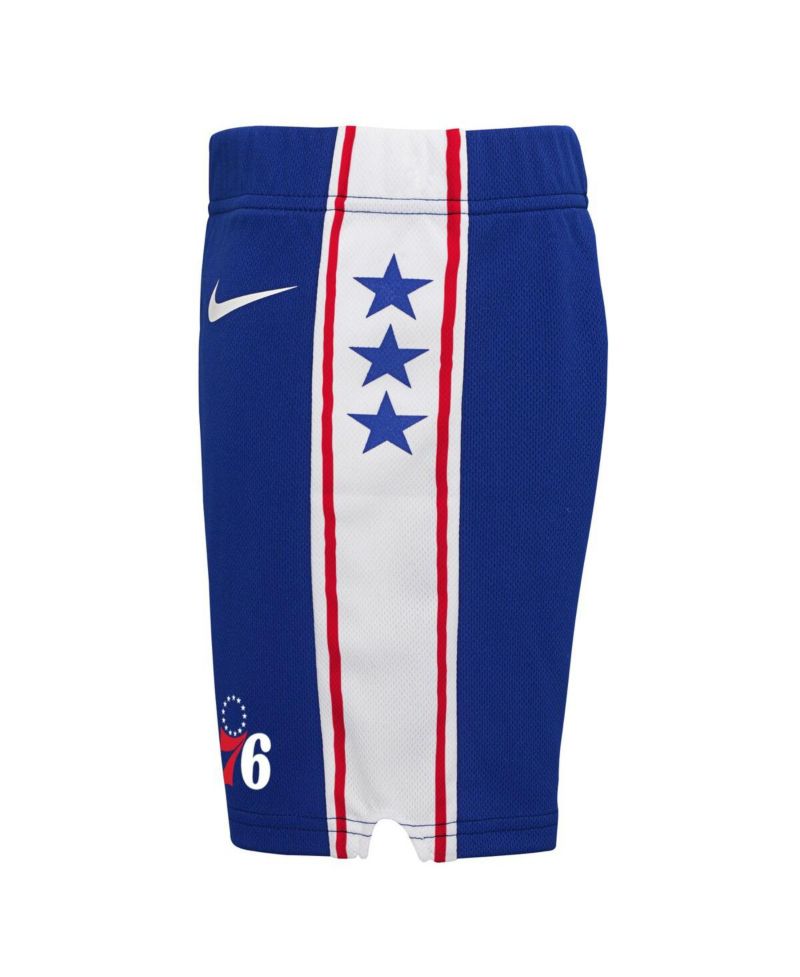 Little Boys and Girls Royal Philadelphia 76ers Icon Replica Shorts
