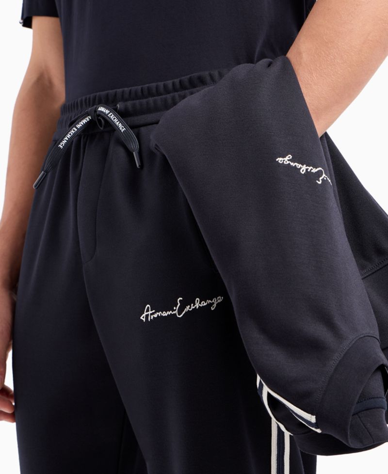 Men's Striped Logo Jogger Pants