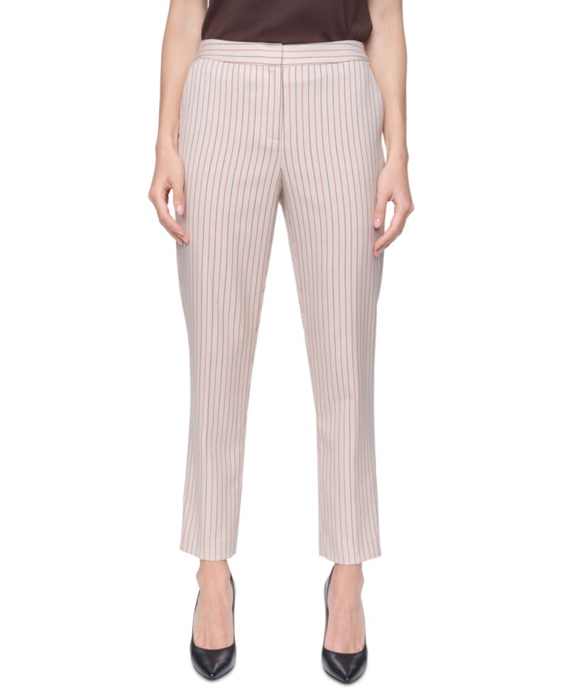 Women's Sloane Striped Mid-Rise Ankle Pants