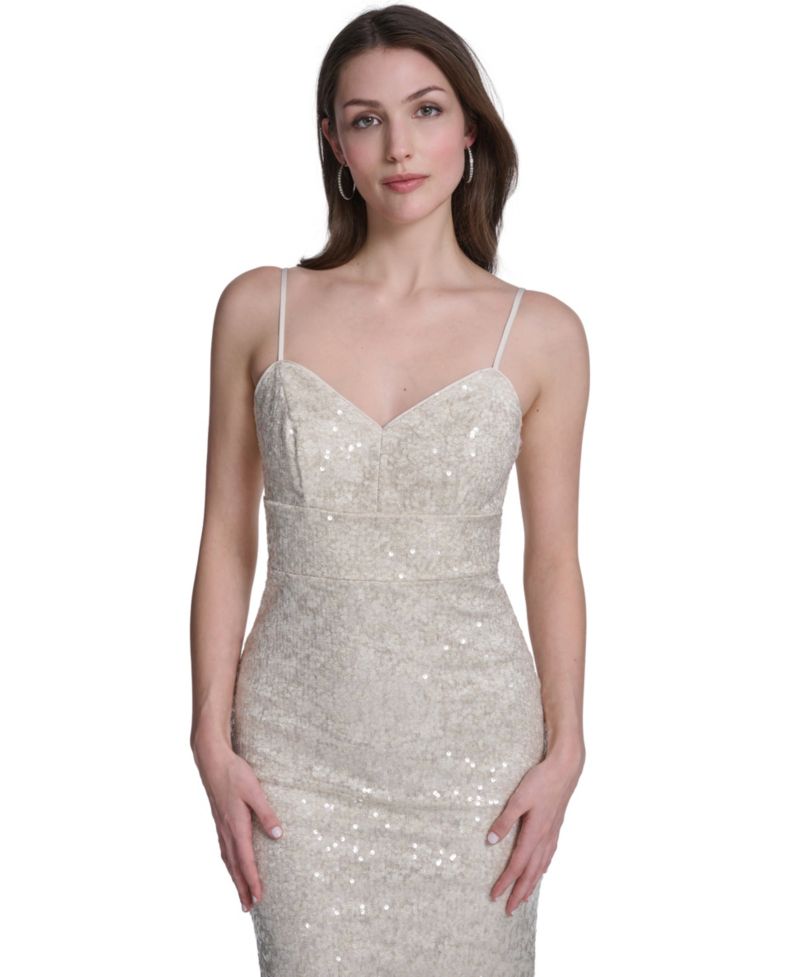 Women's Spaghetti Strap V-Neck Midi Dress