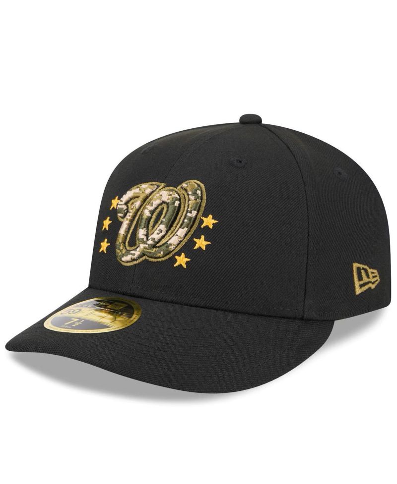 Men's Black Washington Nationals 2024 Armed Forces Day Low Profile 59FIFTY Fitted Hat