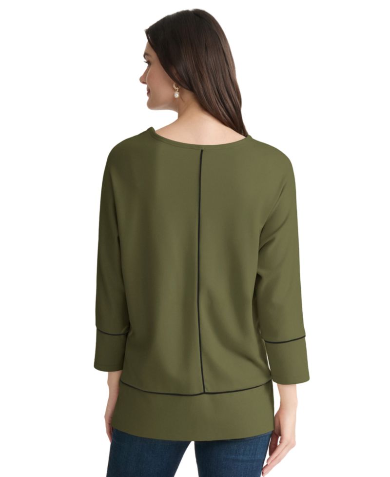 Petite Dolman-Sleeve Tunic Top