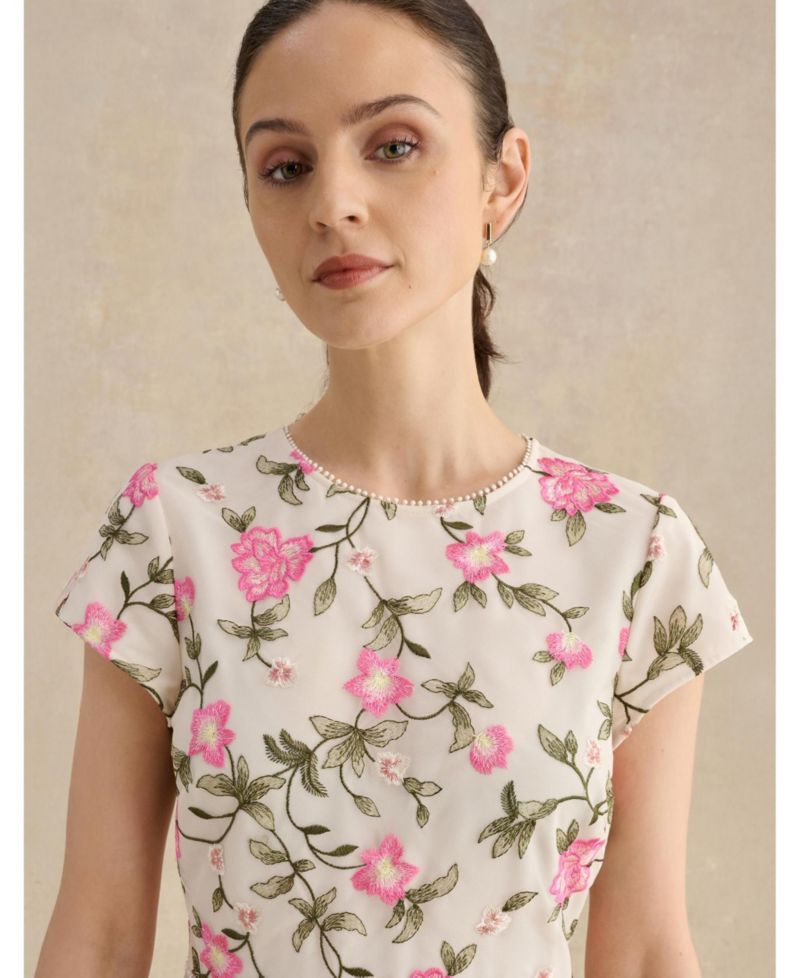 Women's Tia Embroidered Floral Midi Dress
