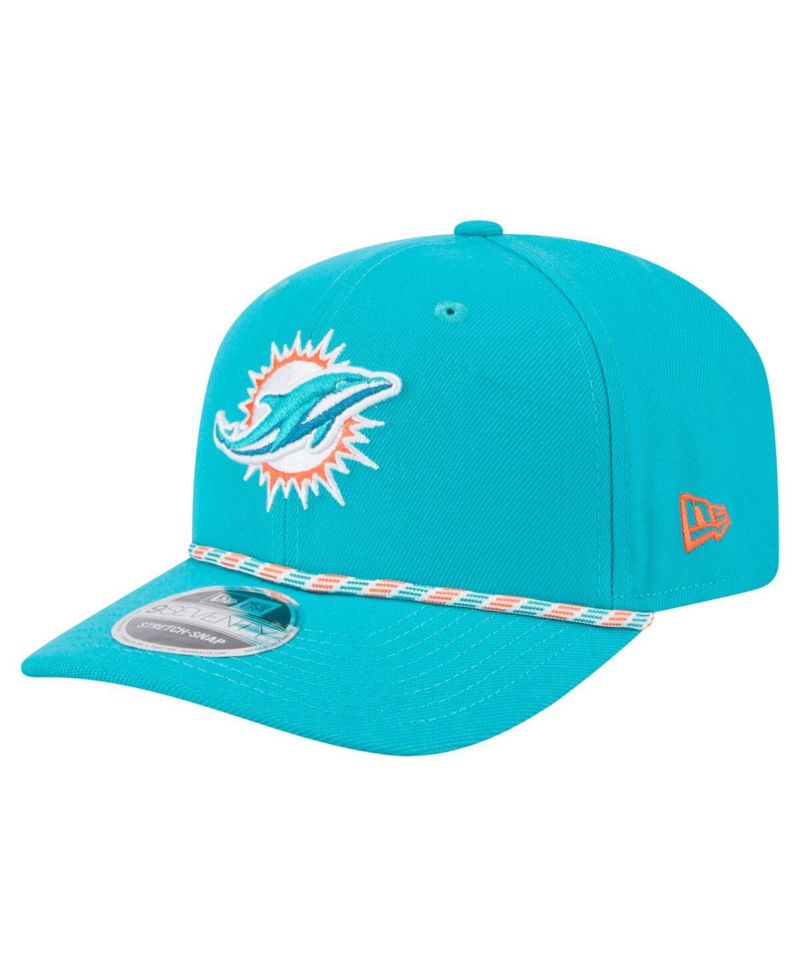 Men's Aqua Miami Dolphins Gameday Multi Rope 9SEVENTY Stretch-Snap Hat