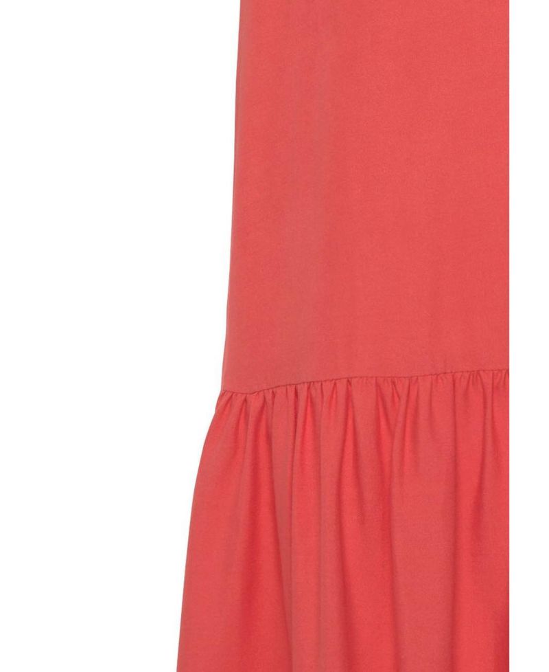 Women's Viscose Printed Flounce Hem Shift Notch-Neck Short Dress