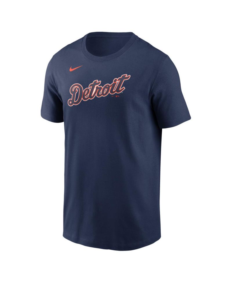 Men's Navy Detroit Tigers Alternate Wordmark T-Shirt