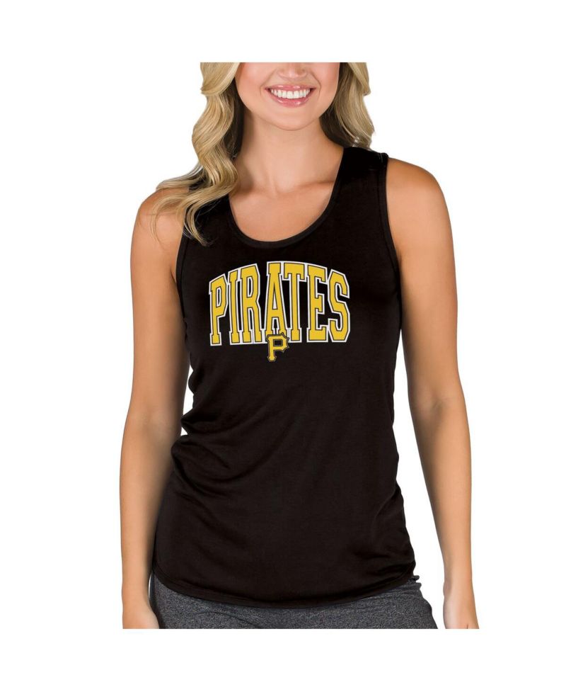 Women's Black Pittsburgh Pirates Marathon Racerback Tank Top
