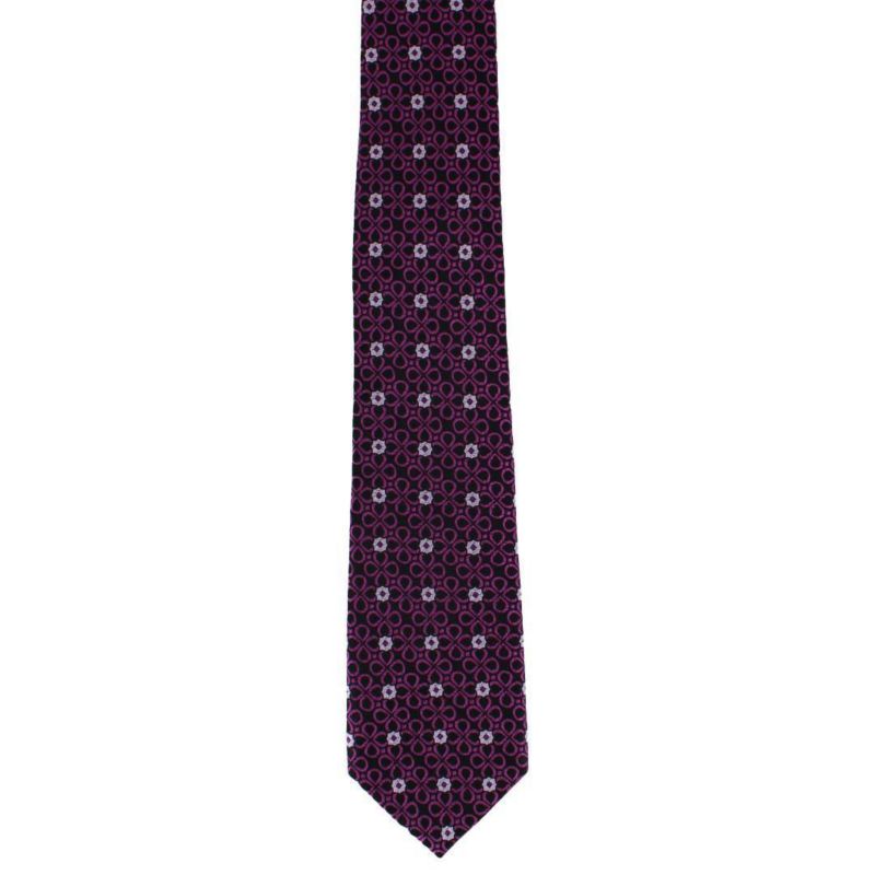 Men's Basil Bubble Floral Business Novelty Silk Necktie