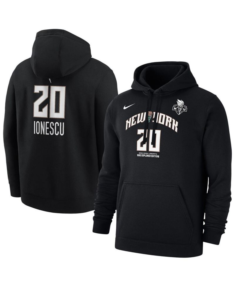 Men's Sabrina Ionescu Black New York Liberty Explorer Edition Name & Number Pullover Hoodie