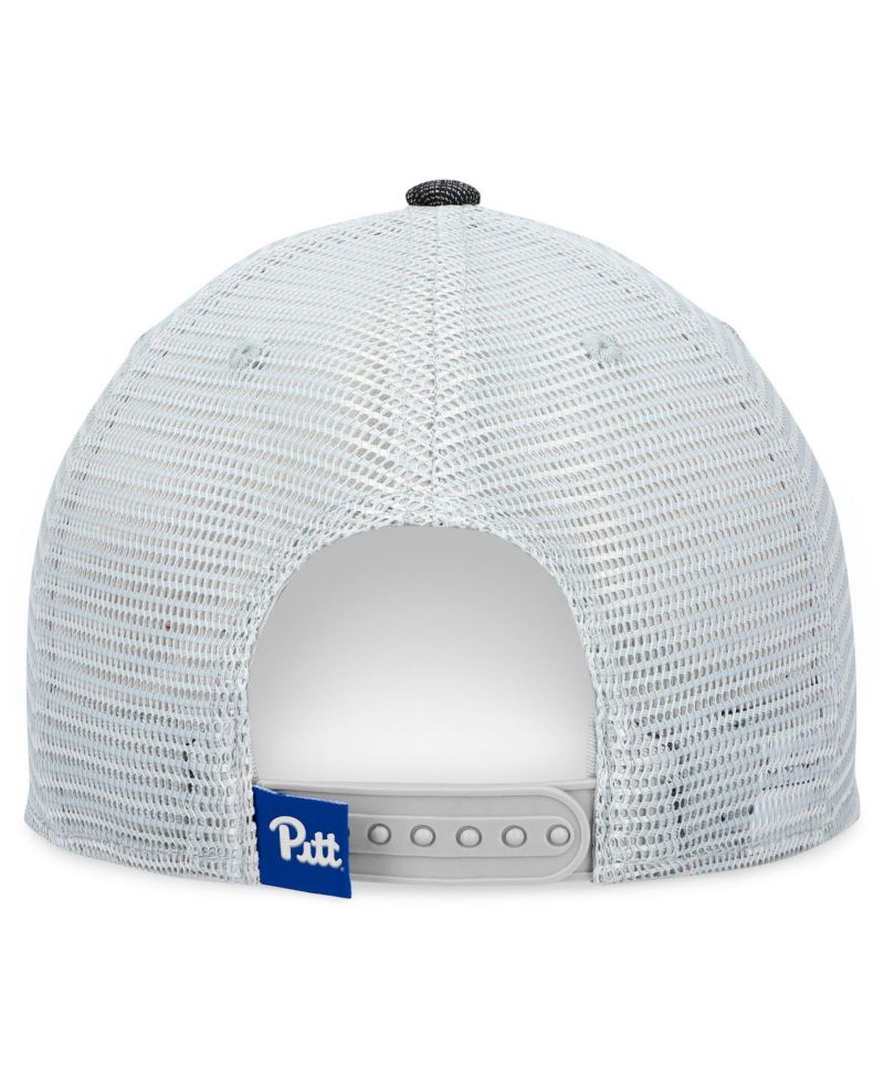 Men's Charcoal, White Pitt Panthers Townhall Trucker Snapback Hat