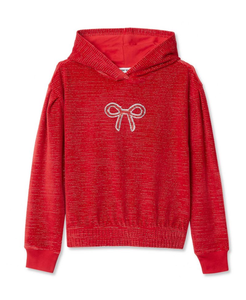 Girls Velour Hoodie Sweatshirt