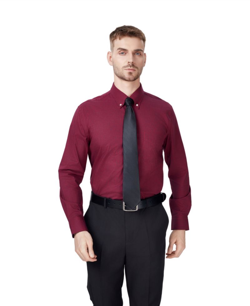 Men's Regular-Fit Gingham Dress Shirt