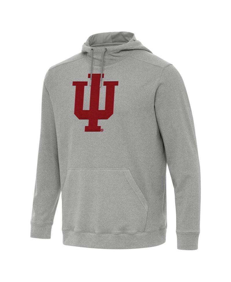 Men's Heather Gray Indiana Hoosiers Cloud Pullover Hoodie