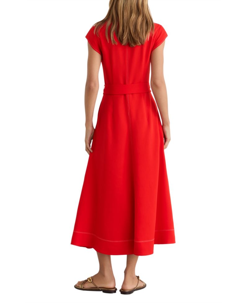 Women's Sloane Collared Belted A-Line Dress