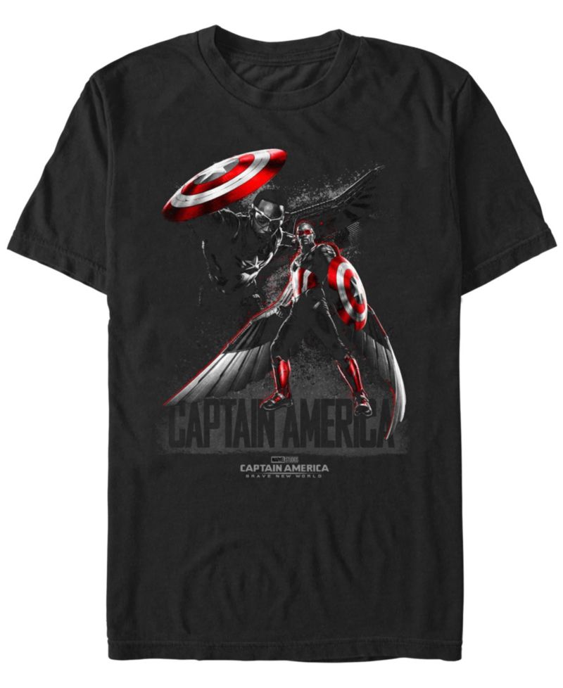 Men's Captain America Brave Pose Short Sleeve T-Shirt