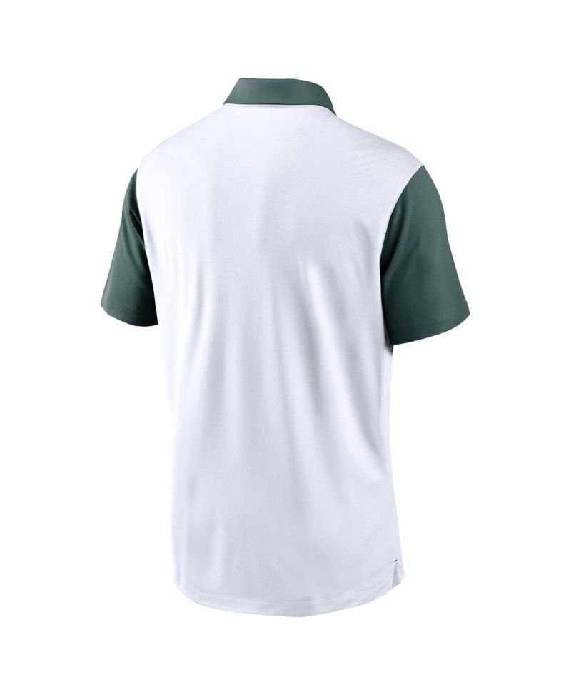 Men's White Michigan State Spartans Primetime Campus Vapor Performance Polo