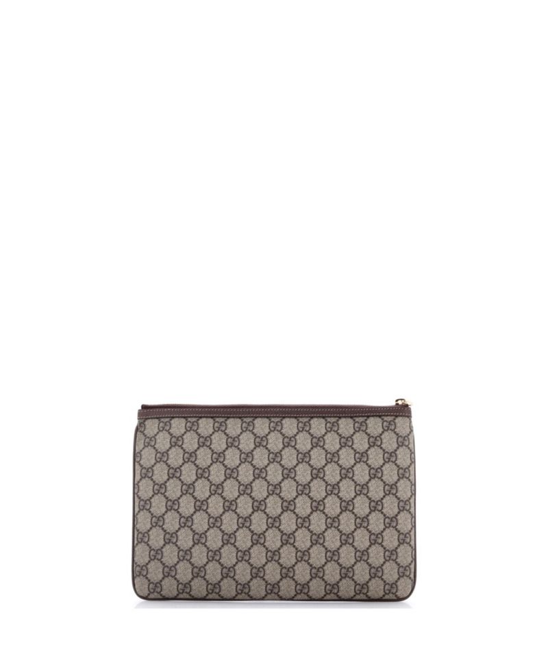 Large Ophidia Zip Pouch GG Coated Canvas