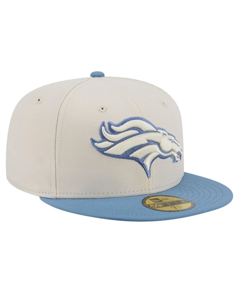 Men's Cream/Blue Denver Broncos Color Pack 59FIFTY Fitted Hat